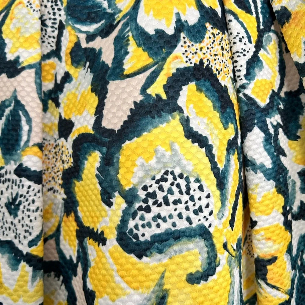 H&M Floral A-Line Skirt‎ - Yellow and Dark Green